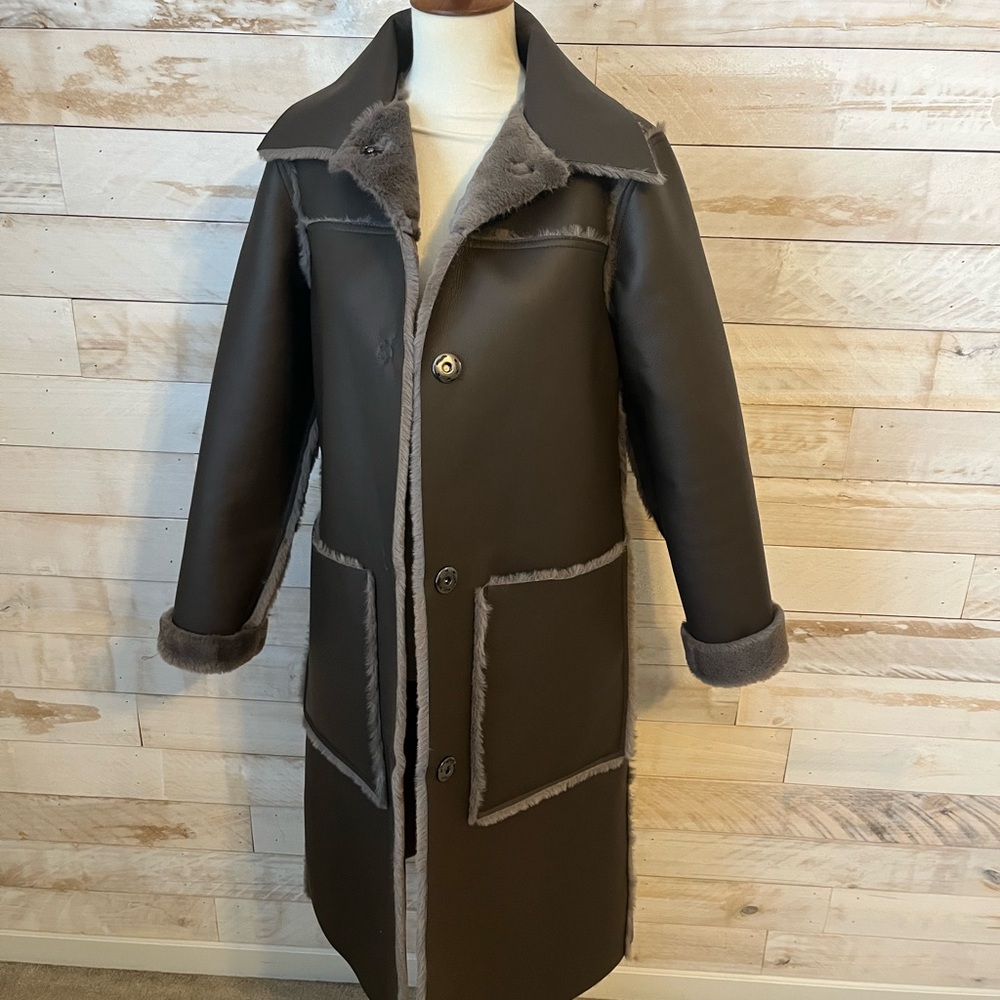 Anthropologie size XS Kerry faux fur coat - Picture 4 of 11